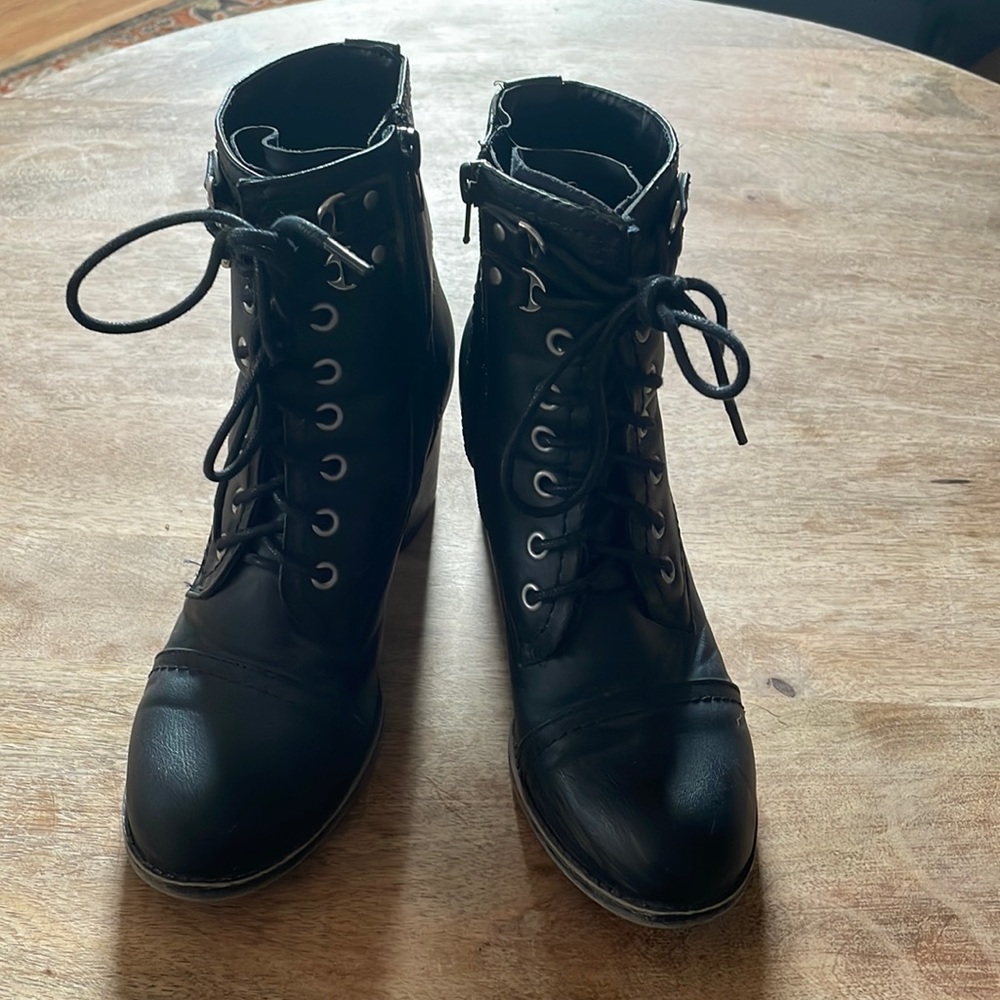 Heeled Combat Boots